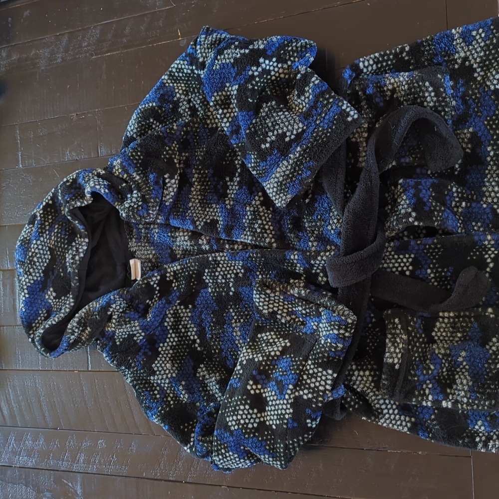 Cozy Hooded Fleece Robe with Belt